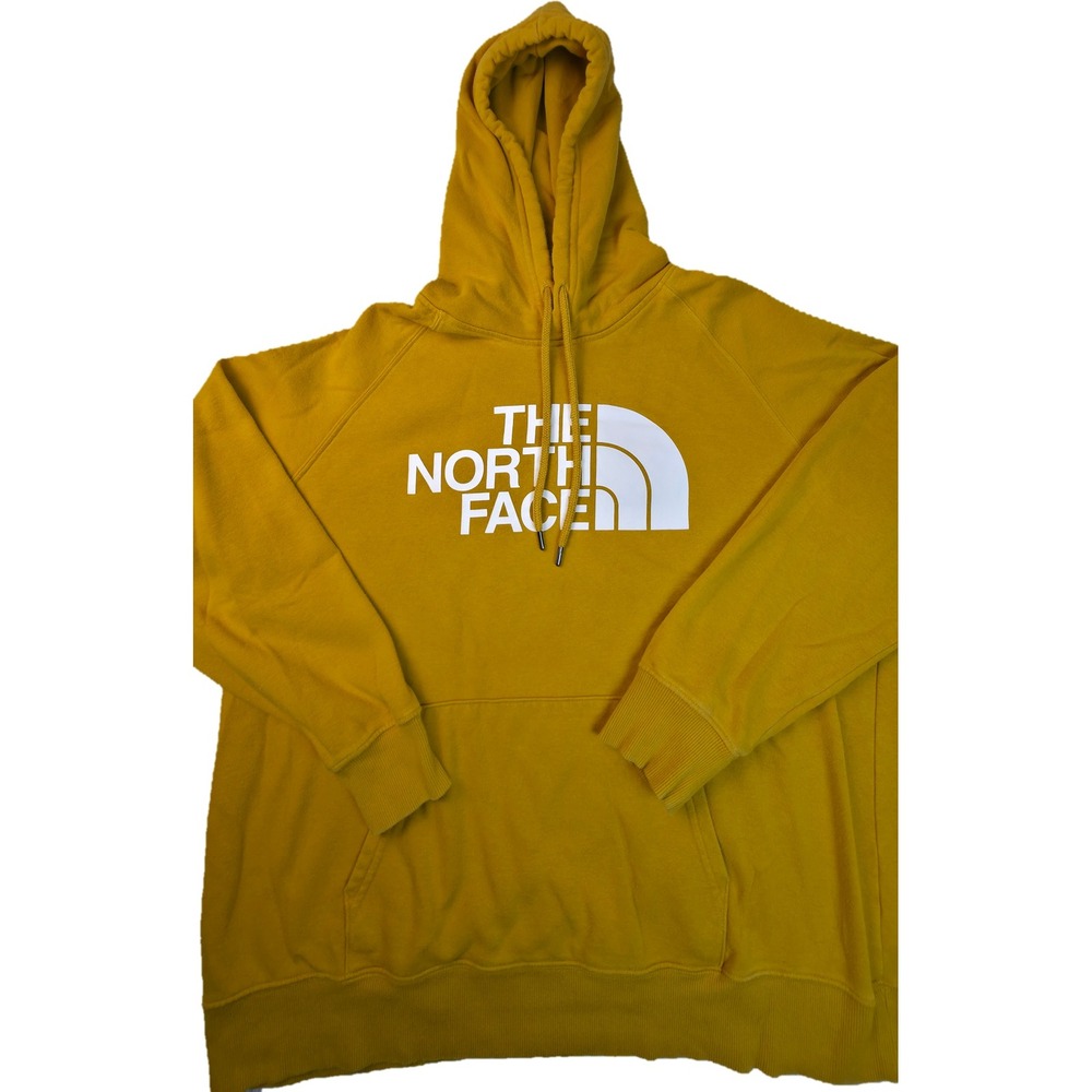 The North Face Half Dome Hoodie Women's XL Mustard Yellow NF0A4M4M Pullover
